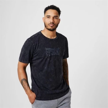 Image of Everlast Boxy Acid Wash T-Shirt - Black Acid