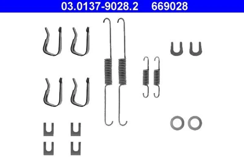 Image of ATE 03.0137-9028.2 Accessory Kit, brake shoes Accessory Kit,brake shoes (1502)