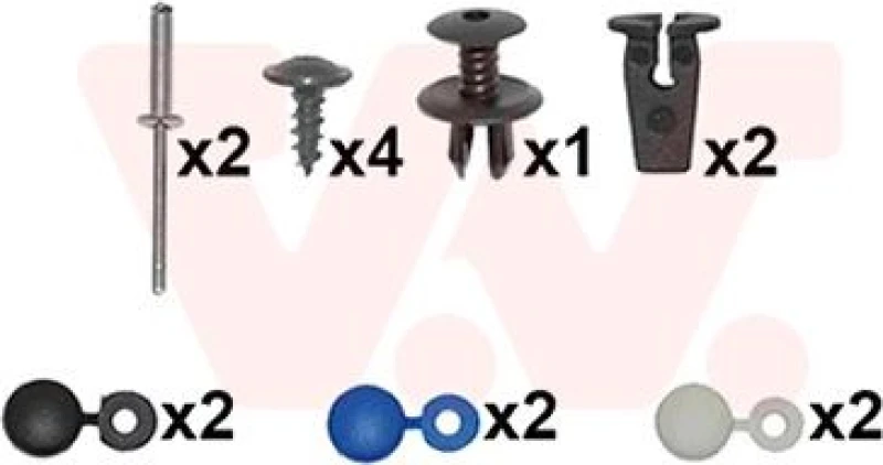 Image of VAN WEZEL Mounting Kit, bumper VAN WEZEL 5829793