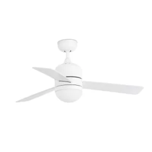 image of Cebu 2 Light Small Ceiling Fan White, Maple with Light, E14