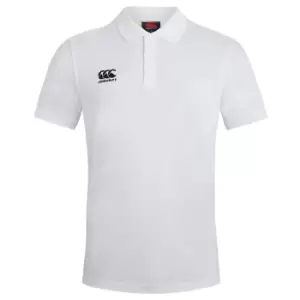 Image of Canterbury Mens Waimak Short Sleeve Pique Polo Shirt (3XL) (White)