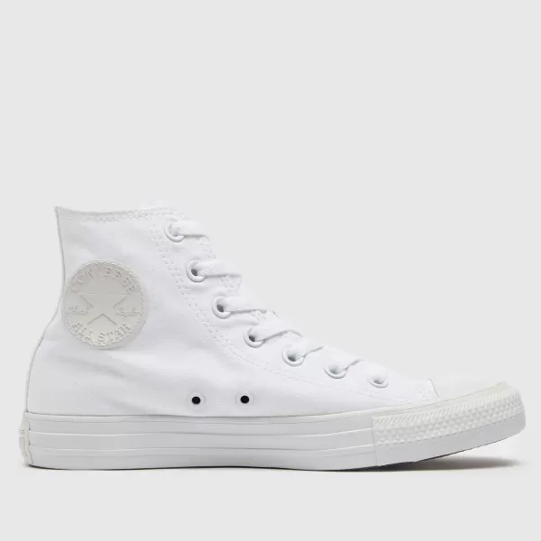 image of Converse mono canvas hi trainers in white