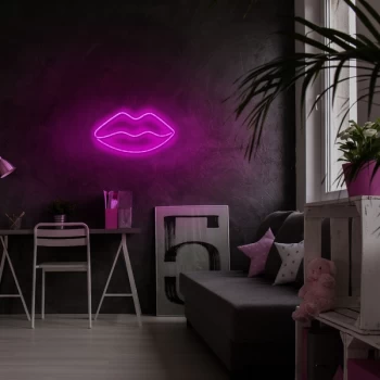 image of Lips - Pink Pink Wall Lamp