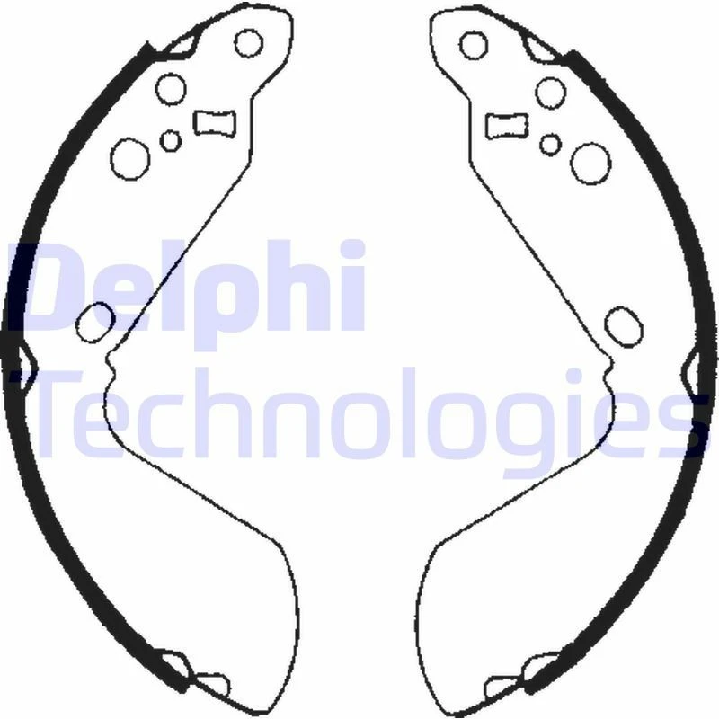 Image of DELPHI Brake Shoe Set DELPHI LS1651
