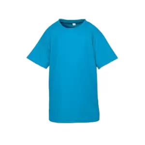 image of Spiro Chidlrens/Kids Impact Performance Aircool T-Shirt (3-4 Years) (Ocean Blue)