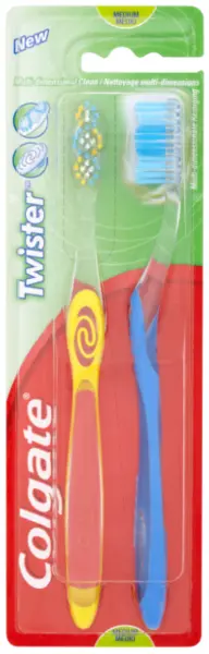 Image of Colgate Twister Medium Toothbrush 2Pcs