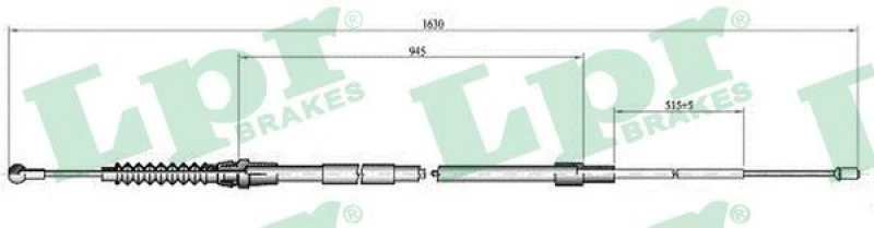 Image of LPR Handbrake cable LPR C1098B