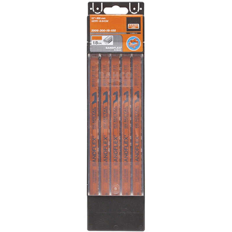 Image of Bahco 3906-300-14-100 3906 Sandflex Hacksaw Blades 300mm (12in) x ... 3906-300-14-100