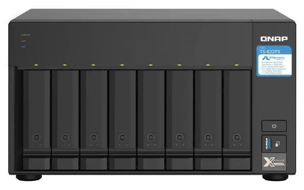 image of QNAP TS-832PX-4G 96TB (12 x 8TB Segate Exos)