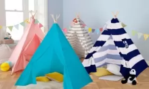 image of Neo Kids Teepee Tent: Navy Stripe