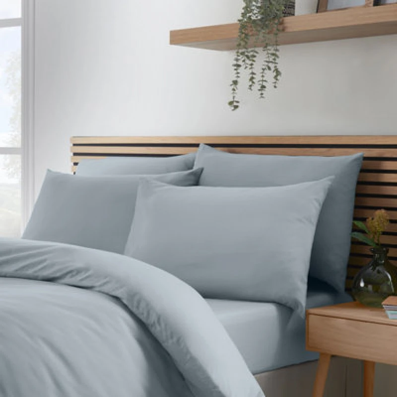 Image of Catherine Lansfield 'So Soft Easy Iron' Standard Pillowcase Pack of 4 Mid Grey