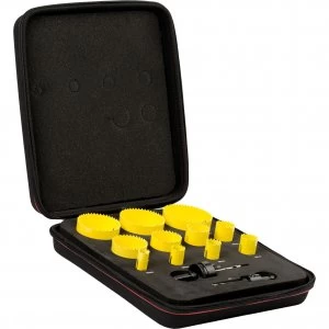 image of Starrett KFC11021 13 Piece Deluxe Electricians Hole Saw Set