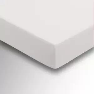 Image of Helena Springfield Percale Single Fitted Sheet, Silver