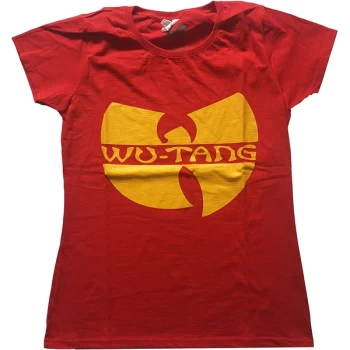 Image of Wu-Tang Clan - Logo Womens X-Small T-Shirt - Red