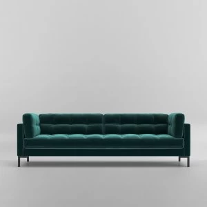 Image of Swoon Landau Velvet 3 Seater Sofa - 3 Seater - King Fisher