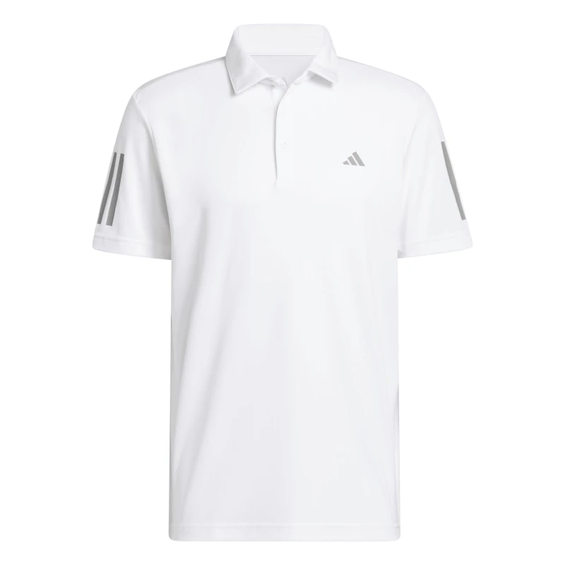 Image of adidas 3 Stripe Polo Shirt Mens White male M