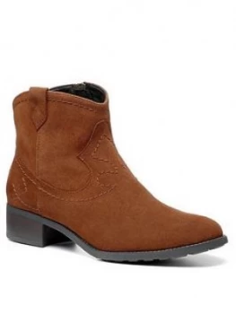 Image of Hotter Brierley Ankle Boots, Tan, Size 4, Women