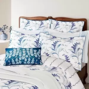 image of V&A Baroque Single Duvet Cover, Indigo