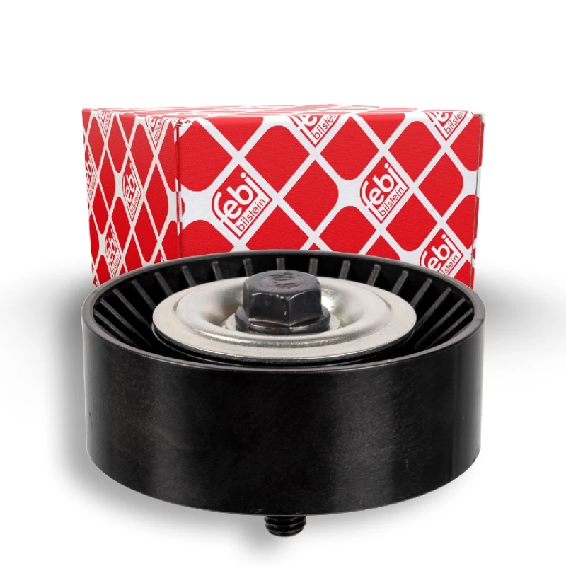 Image of FEBI BILSTEIN 19483 Idler Pulley with screw Plastic Deflection/Guide Pulley,v-ribbed belt (312)