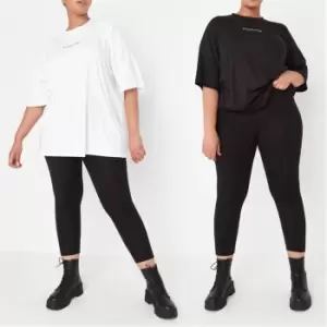 Image of Missguided 2 Pack Full Length Legging - Black