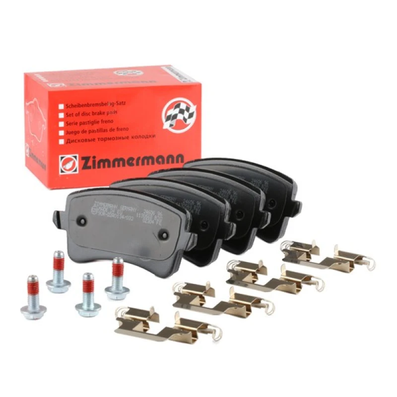 Image of ZIMMERMANN 24606.175.2 Brake pad set Rear Axle, with spring, with bolts/screws Brake Pad Set,disc brake (402)