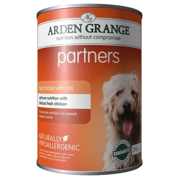 image of Arden Grange Partners Chicken Rice and Vegetables Dog Food 6 x 395g