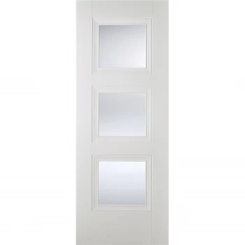 image of Amsterdam Internal Glazed Primed White 3 Lite Door - 762 x 1981mm