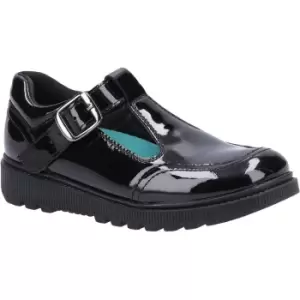 Image of Hush Puppies Girls Kerry Patent Leather Junior School Shoes UK Size 2 (EU 34)
