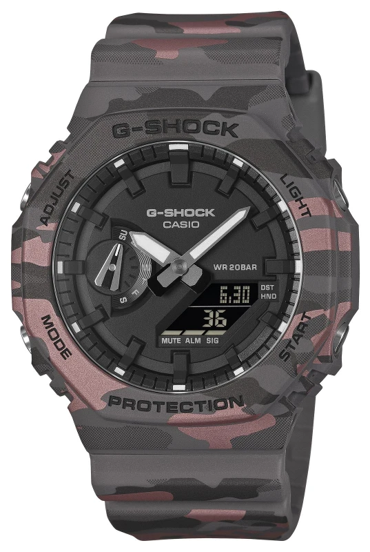Image of Casio G-SHOCK GA-2100CM-8AER Dark Camouflage Resin Strap Watch - W17592