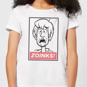 image of Scooby Doo Zoinks! Womens T-Shirt - White - L