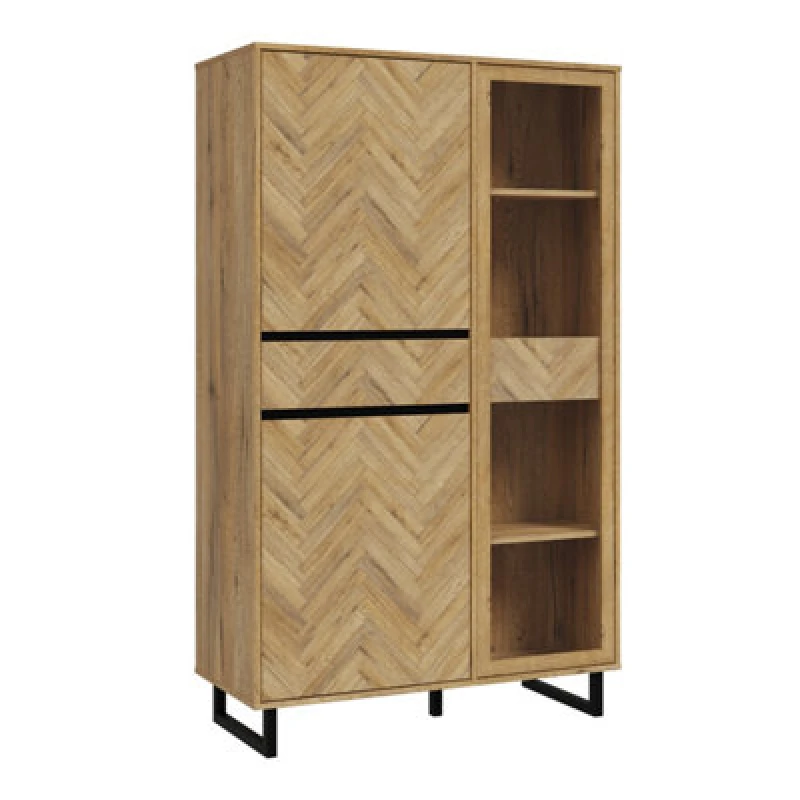 Image of Furniture To Go Nikomedes Display Cabinet Light Oak unisex