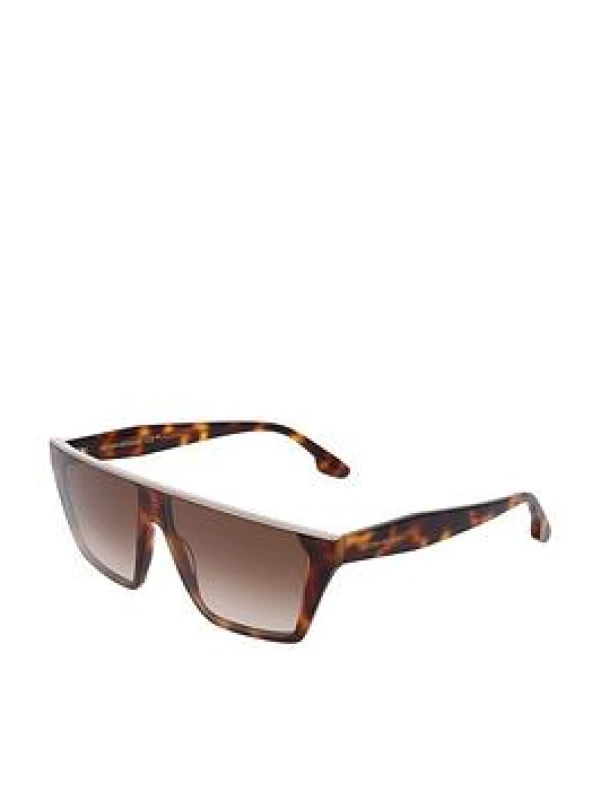 Image of VICTORIA BECKHAM Womens VB683S Rectangle Sunglasses Rectangle Sunglasses Ladies Brown 75771505500