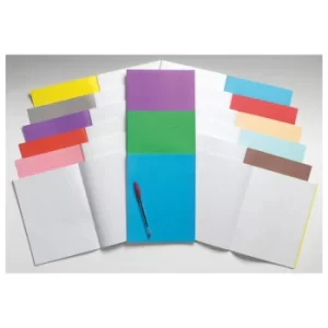 image of Rapid 9x7in Exercise Book Plain Unruled 80 Page Yellow Box of 100