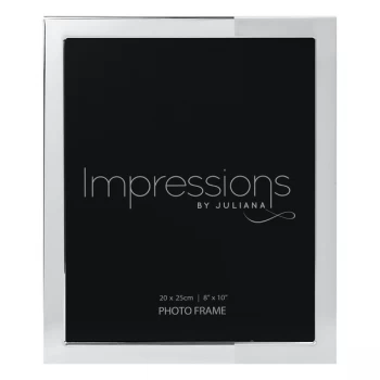 Image of 8" x 10" - IMPRESSIONS Pollished & Satin Silverplated Frame