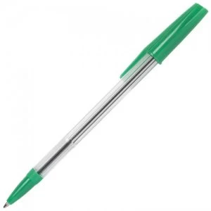 Image of White Box Ball Pen Med Green PK50