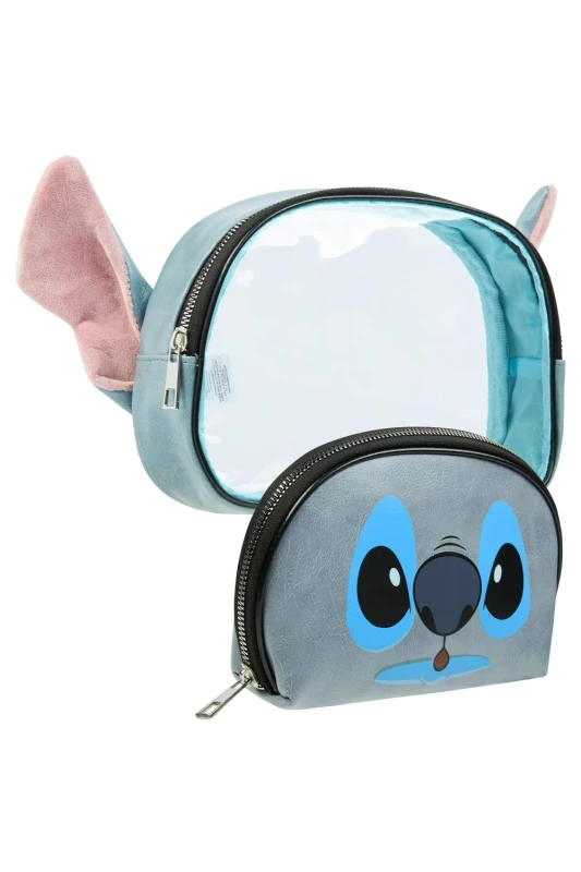 Image of Disney Stitch Toiletry Bag 2 Pieces Multi female
