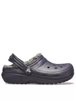 Image of Crocs Classic Lined Clog, Navy, Size 13 Younger