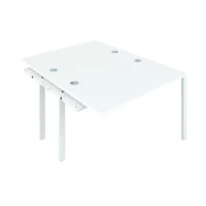 image of Jemini 2 Person Extension Bench Desk 1200x1600x730mm White/White KF808633