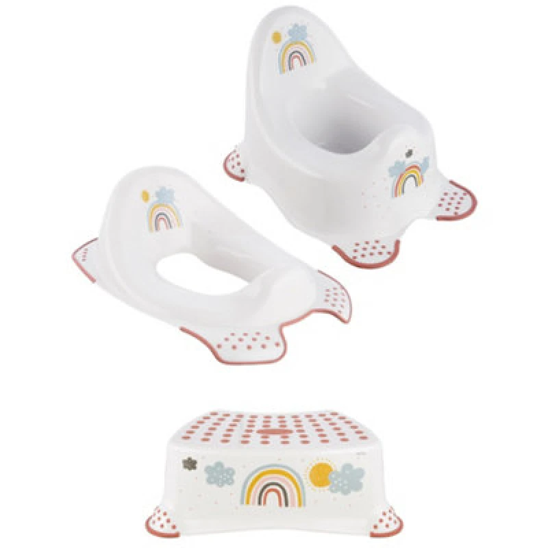 Image of Keeeper Rainbow Baby Potty, Toilet Seat & Step Stool Multi unisex