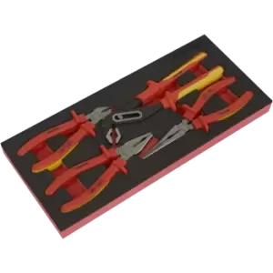 Image of Sealey 4 Piece VDE Insulated Pliers Set in Module Tray