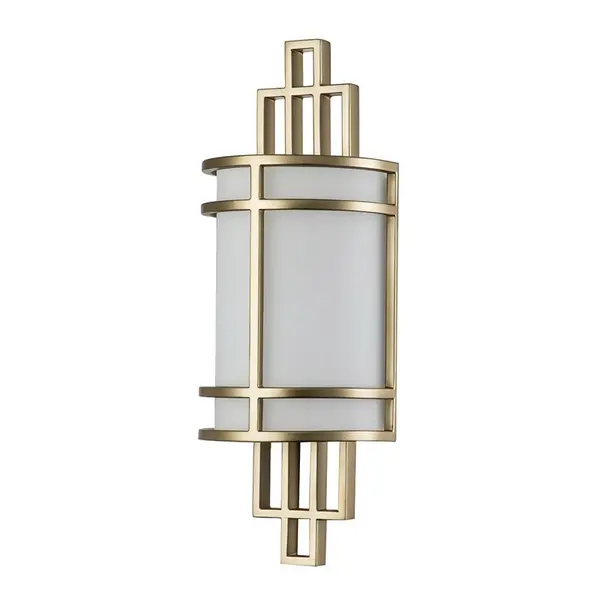 image of Feiss Fusion Glass Flush Light - Natural Brass