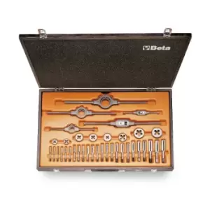 image of Beta Tools 446ASC/C37 37pc UNC Tap & Die Set (1/4-3/4") + Accessories 004460080