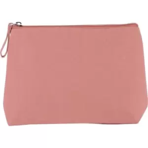 image of Cotton Canvas Toiletry Bag (One Size) (Dusty Pink) - Kimood