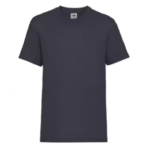 Image of Fruit Of The Loom Childrens/Kids Unisex Valueweight Short Sleeve T-Shirt (12-13) (Deep Navy)
