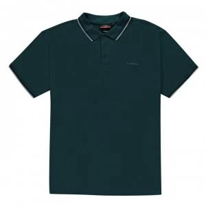 Image of Pierre Cardin XL Tipped Polo Shirt Mens - Teal