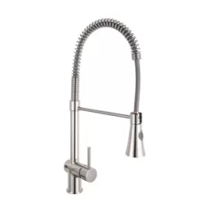 image of Reginox Chrome Single Lever Kitchen Mixer Tap with Pull Out Spray - Douro CH