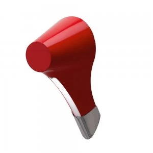 Image of Wall Lamp 1 Light E27, Gloss Red, White Acrylic, Polished Chrome