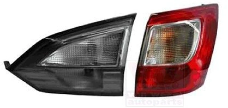 Image of VAN WEZEL 1967922 Rear light Outer section, with bulb holder, Right Combination Rearlight (391)