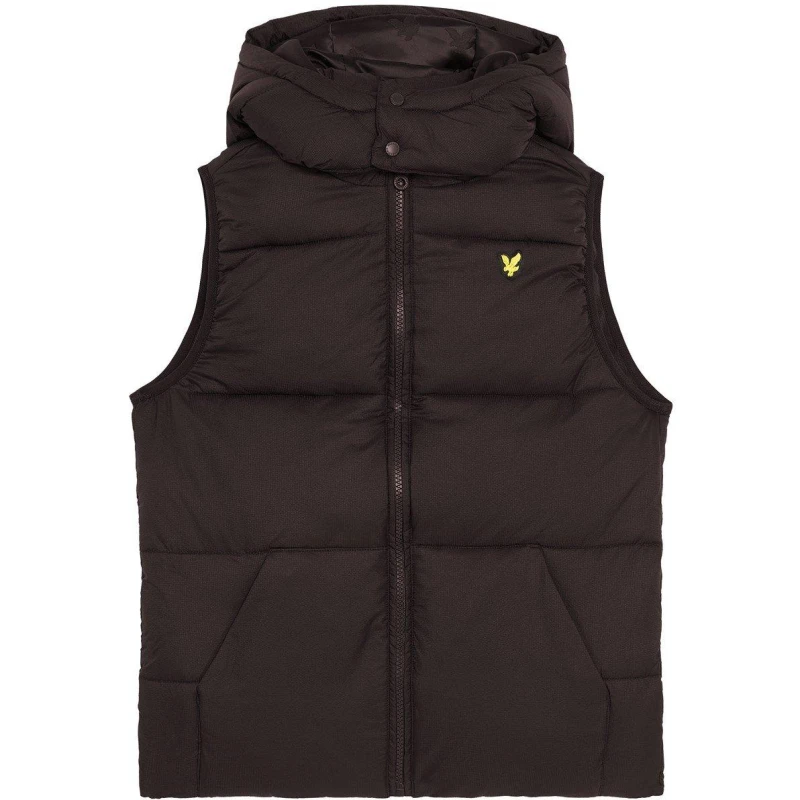 Image of Lyle and Scott Kids Quilted Gilet Black Z865 male 8-9Y
