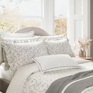 Image of Bedeck of Belfast Ayda Kingsize Duvet Cover Set, Chalk